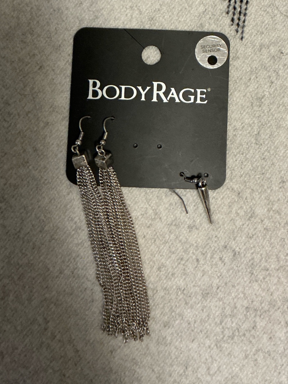 BodyRage Silver Chain Tassel Drop Earrings